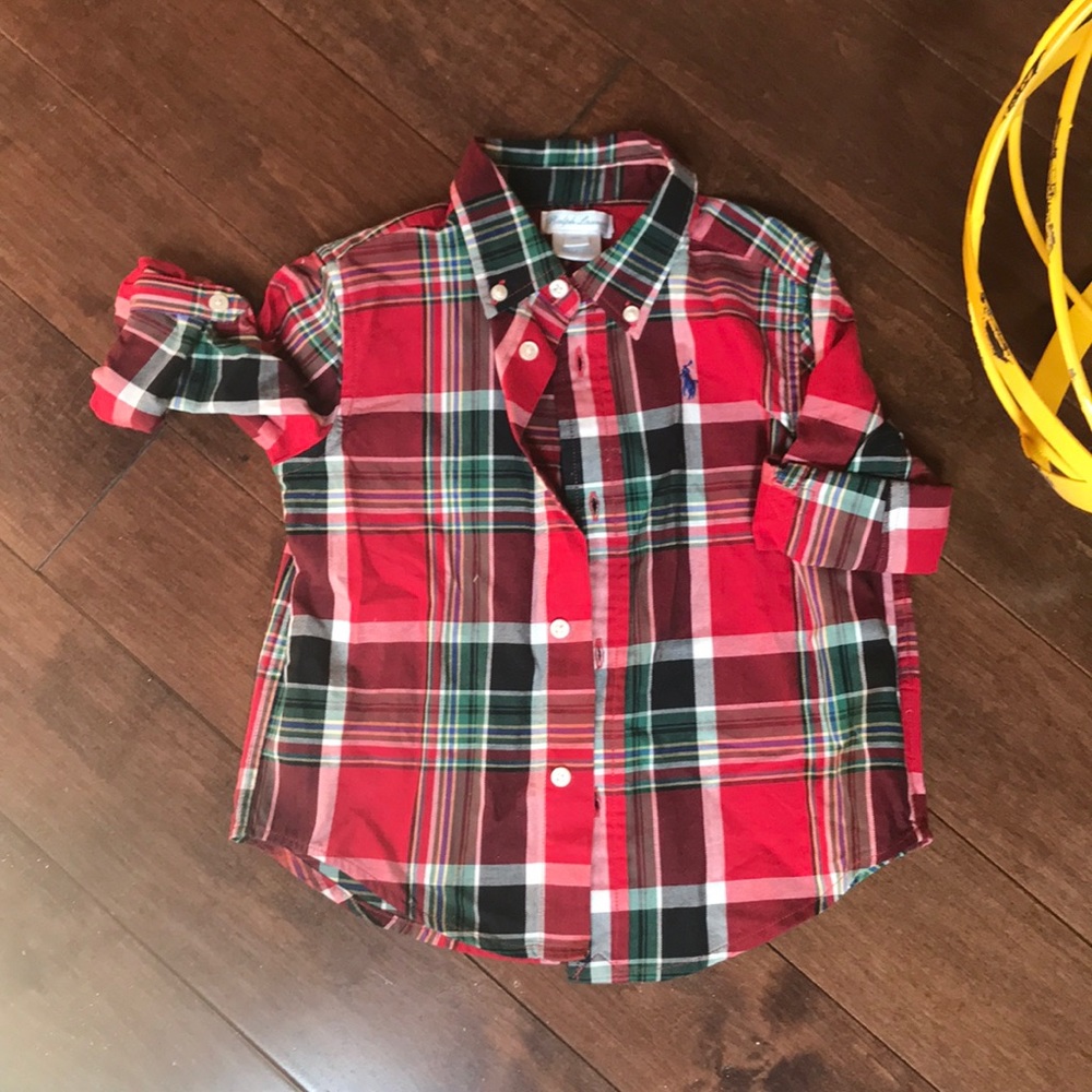 Ralph Lauren Red & Green Plaid Button Down